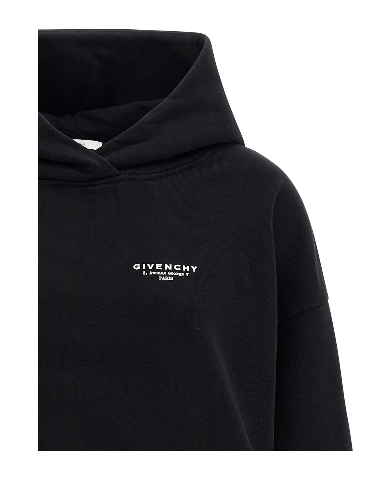 Givenchy Logo Print Hoodie - White/Black