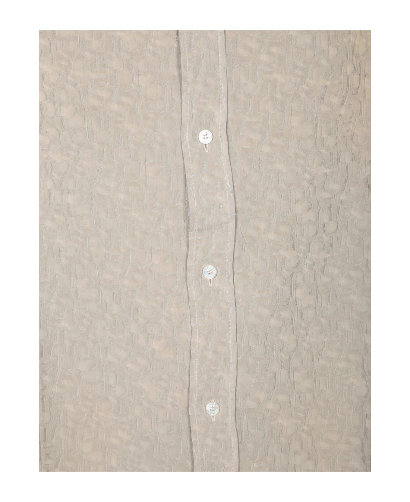 Acne Studios Oversized Beige Cotton Shirt - Beige