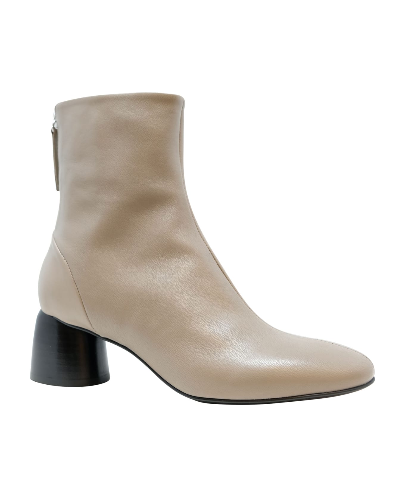Halmanera Leather Baron Ankle Boots - TAUPE