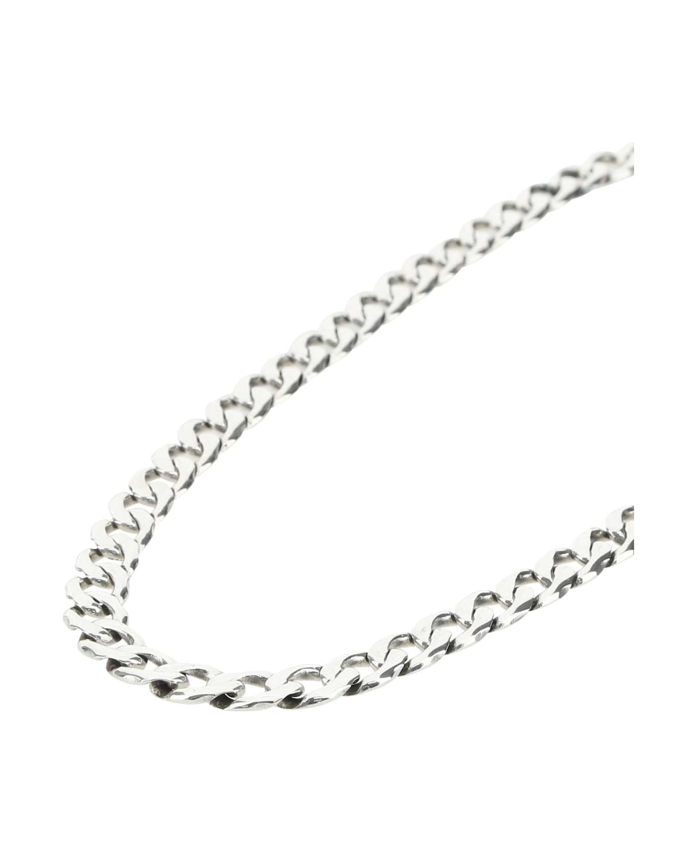 Emanuele Bicocchi 925 Silver Edge Chain Necklace - ARGENTO