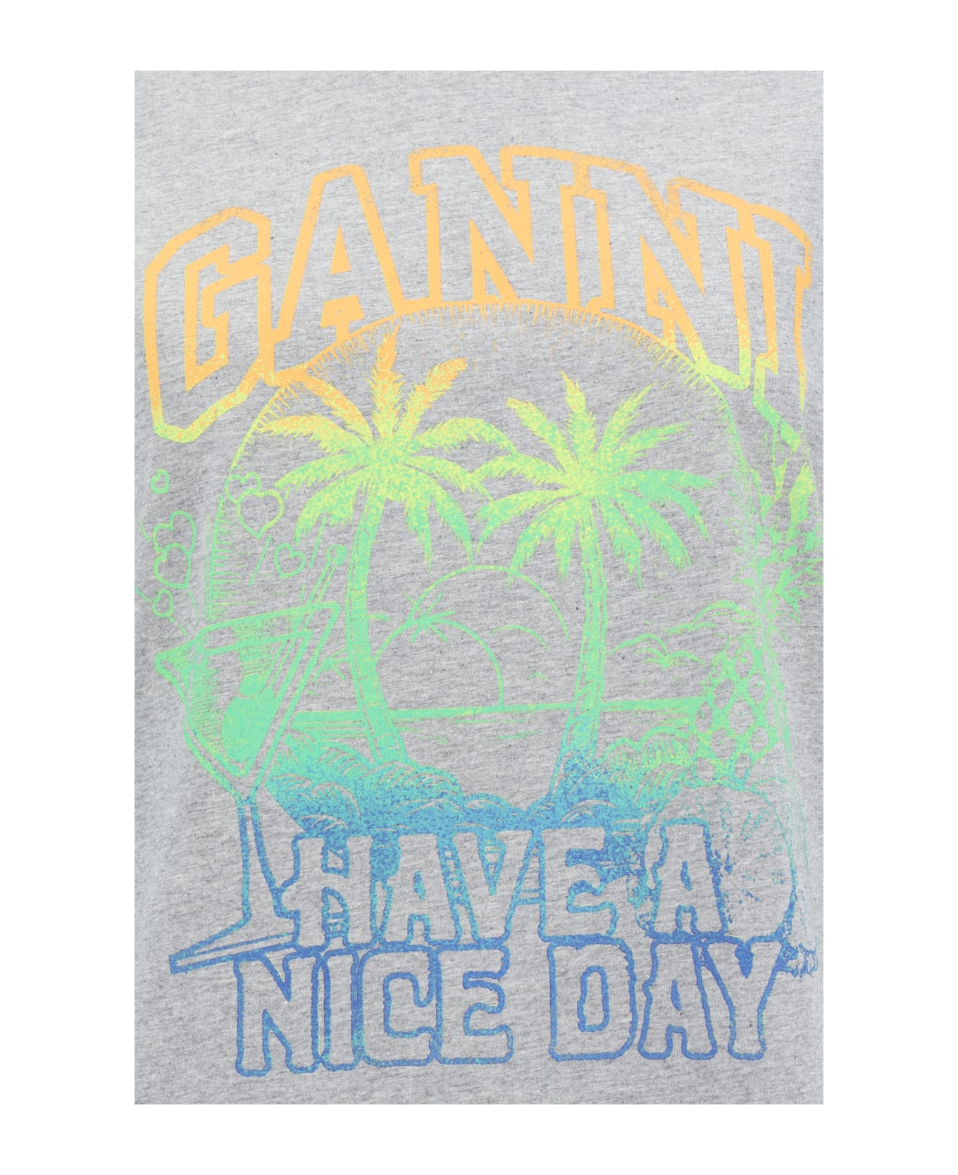 Ganni Holiday Relaxed T-shirt - Paloma Melange