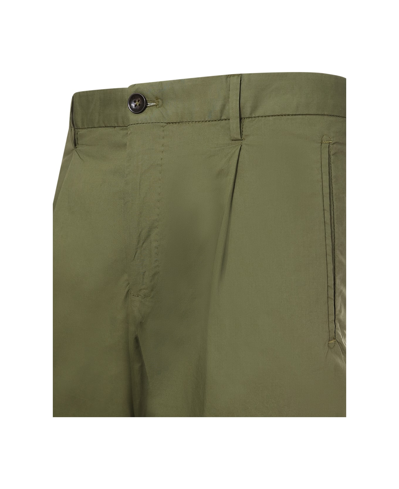 Incotex Trousers With Pleats - Green ボトムス