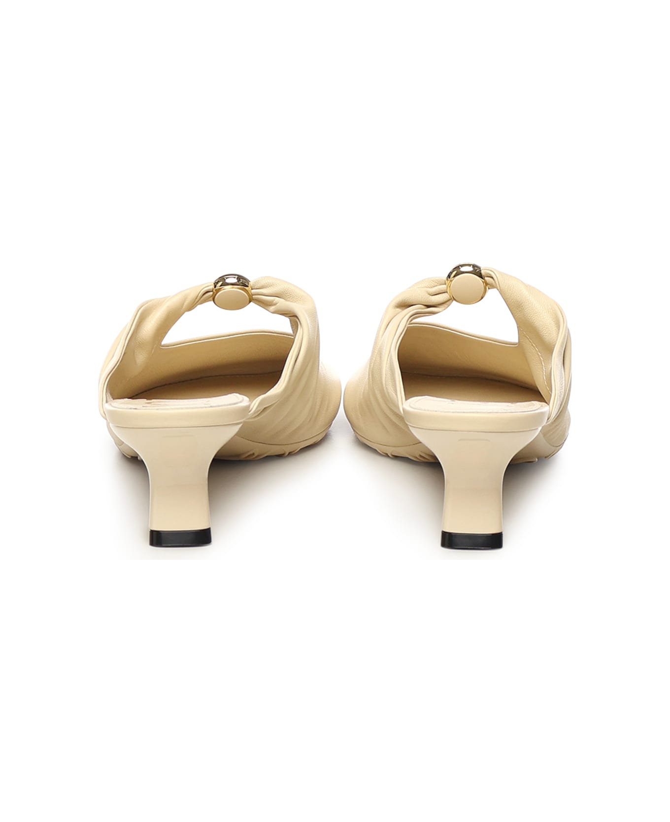 Loewe Pebble Mules In Lambskin Nappa - PASTA