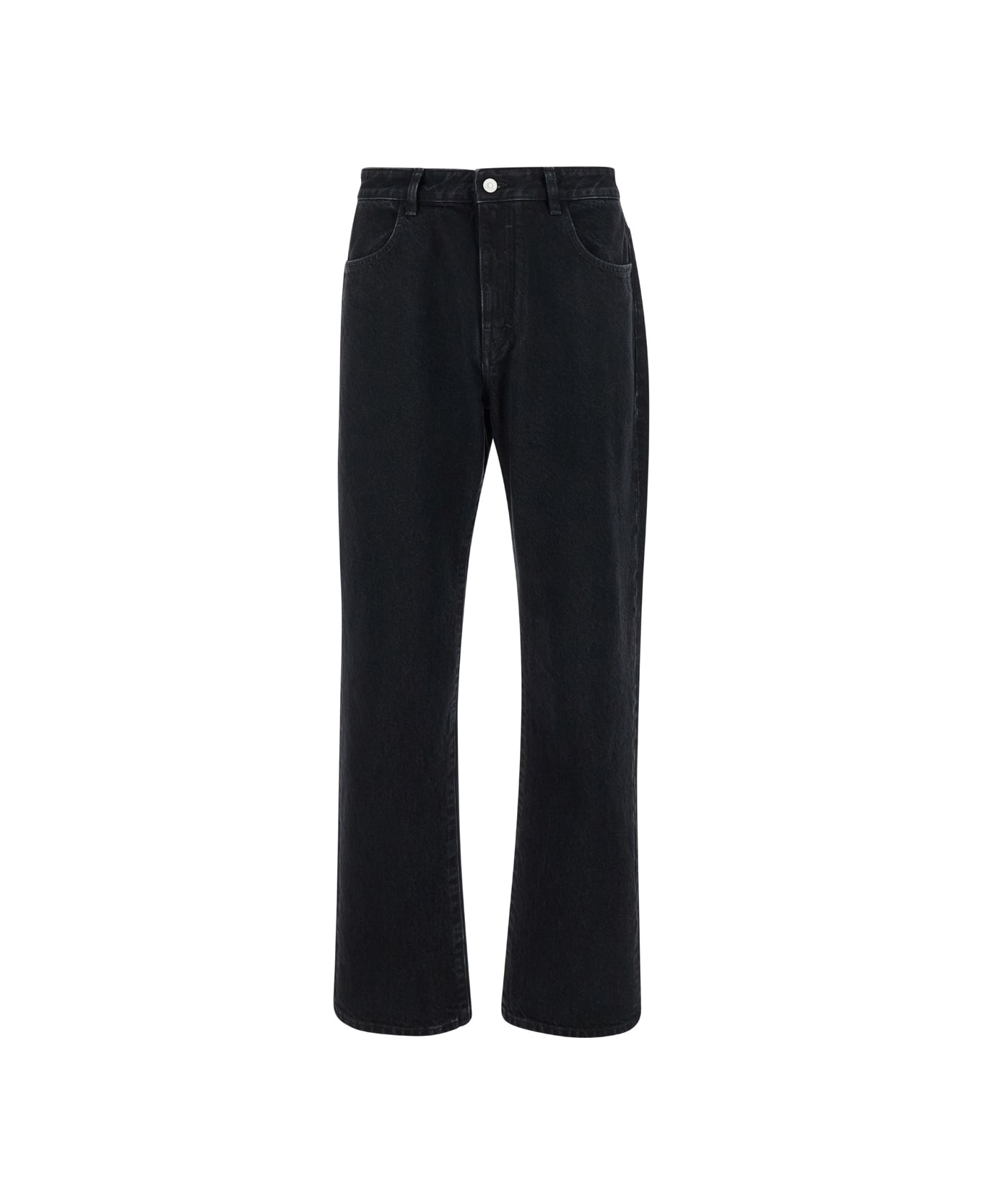 Givenchy Black Straight Five Pocket Jeans In Denim Man - Black