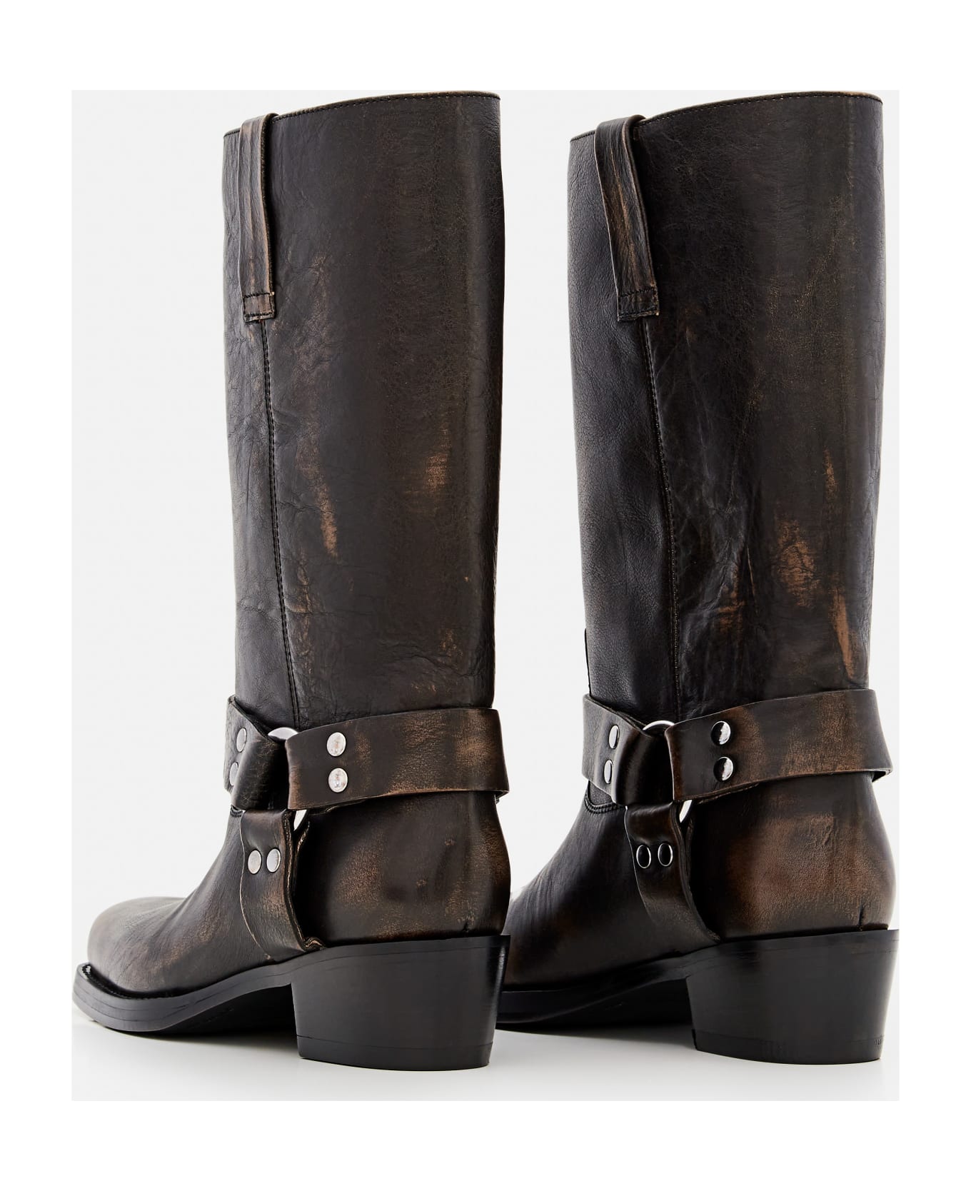 Paris Texas Roxy Brushed Boot Heel 45 - Black