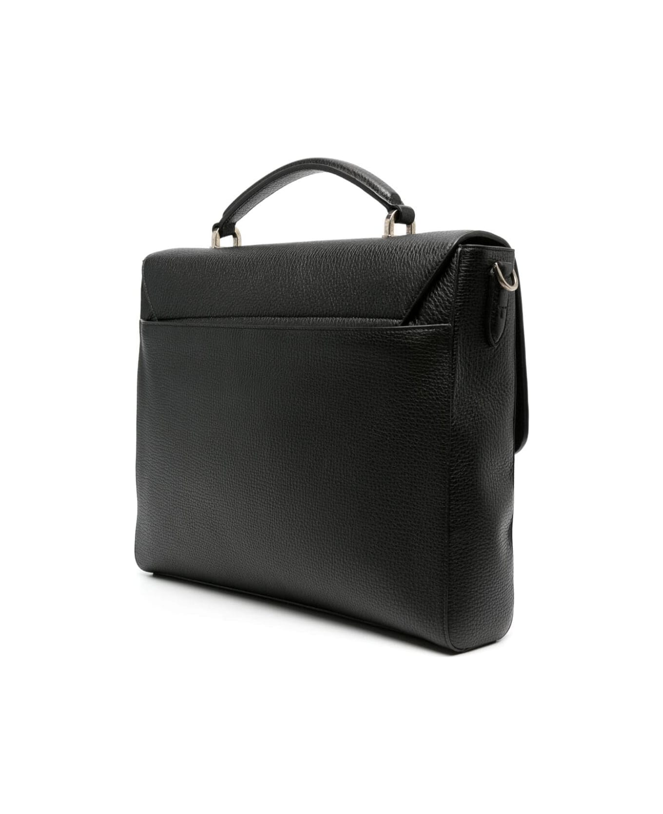 Tod's Timeless Leather Slim Briefcase - Black トートバッグ