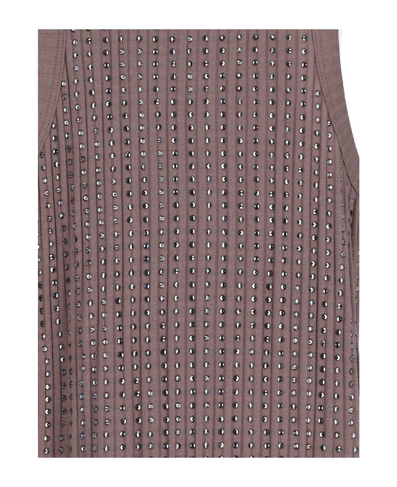 The Attico Crystal Mini Dress - Brown