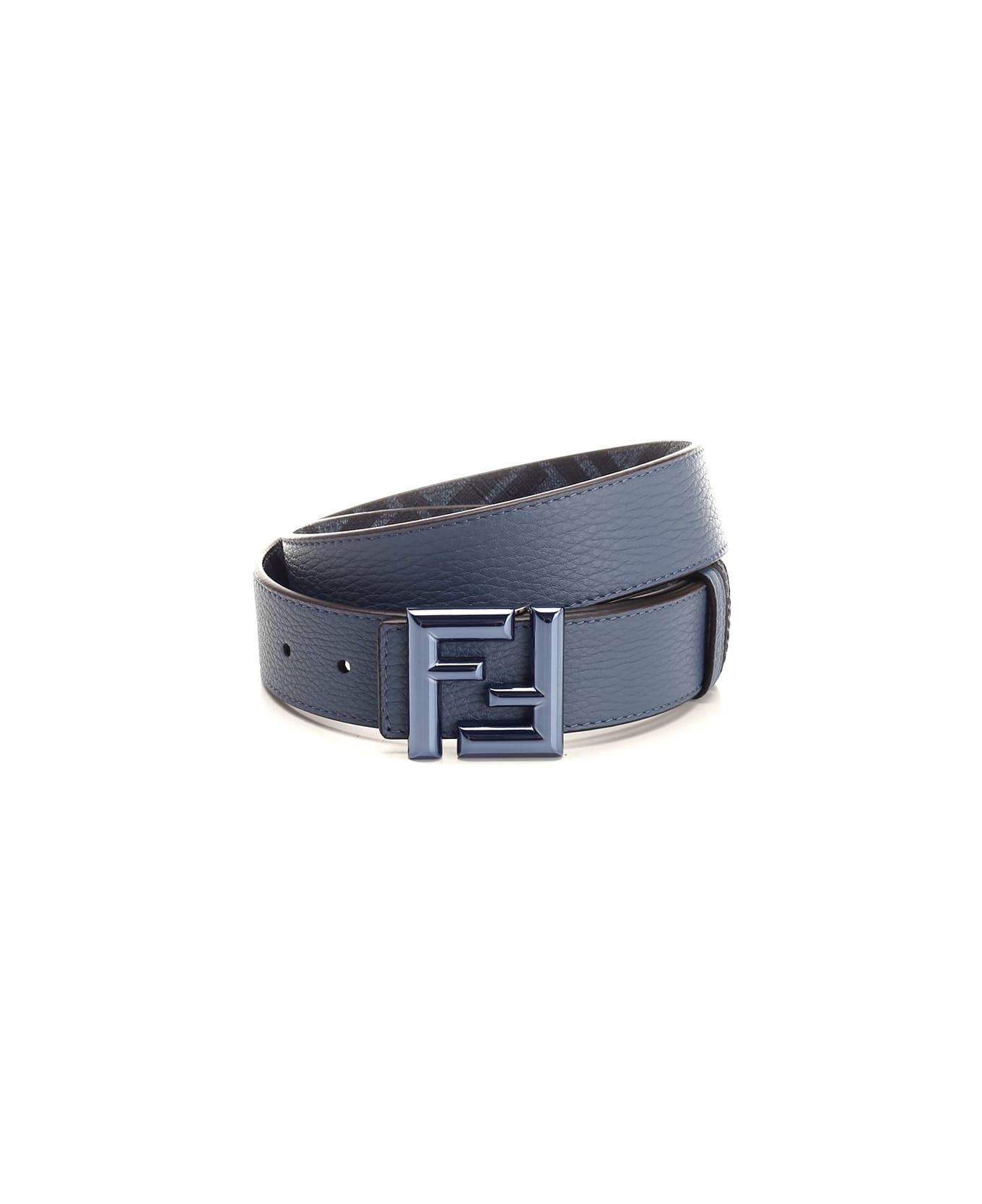 Fendi Reversible Denim Blue Belt - Blue