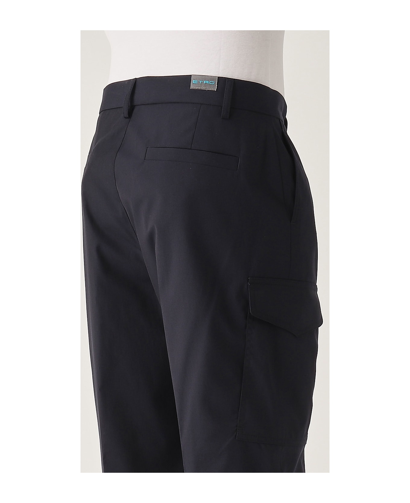 Etro Cargo Tapered Regular-fit Trousers - NAVY