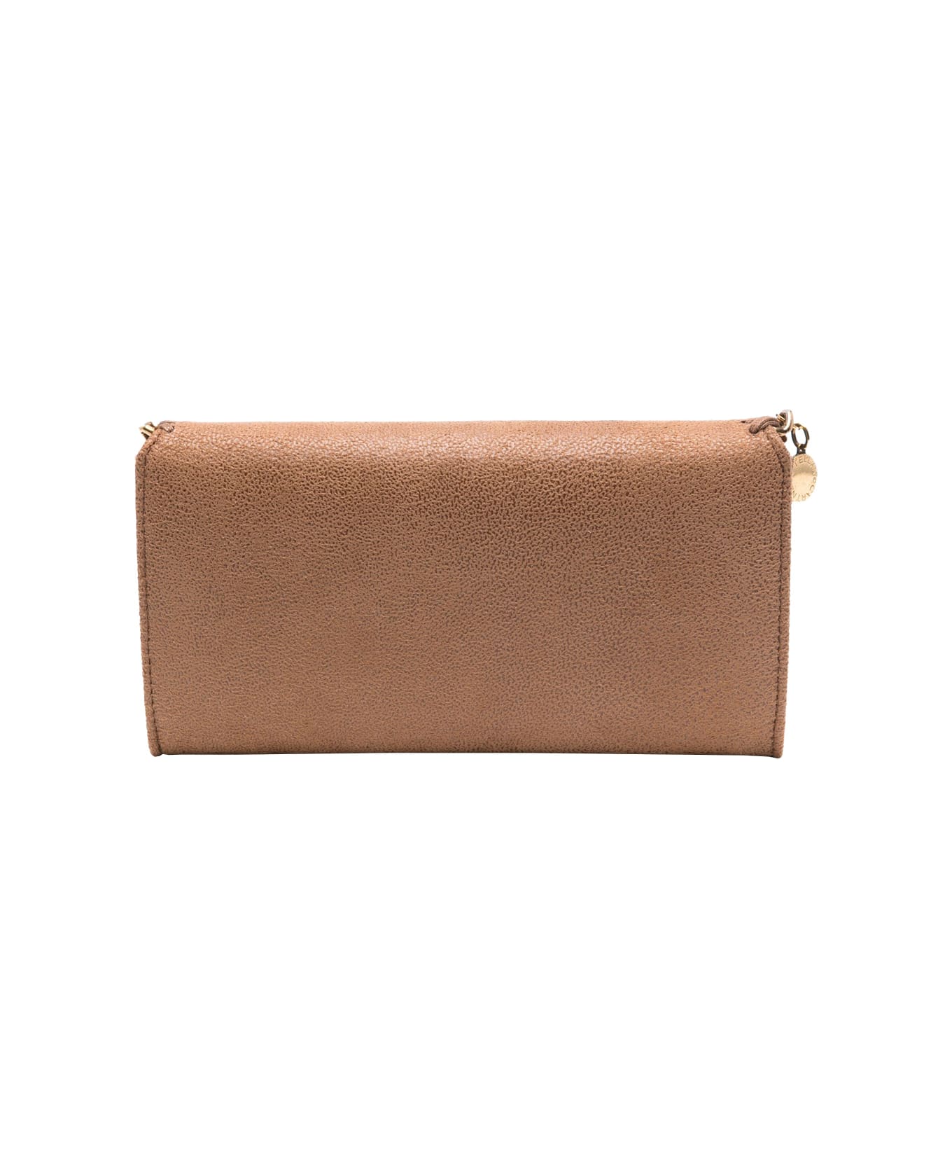 Stella McCartney Pecan Brown And Gold Continental Falabella Wallet - Brown