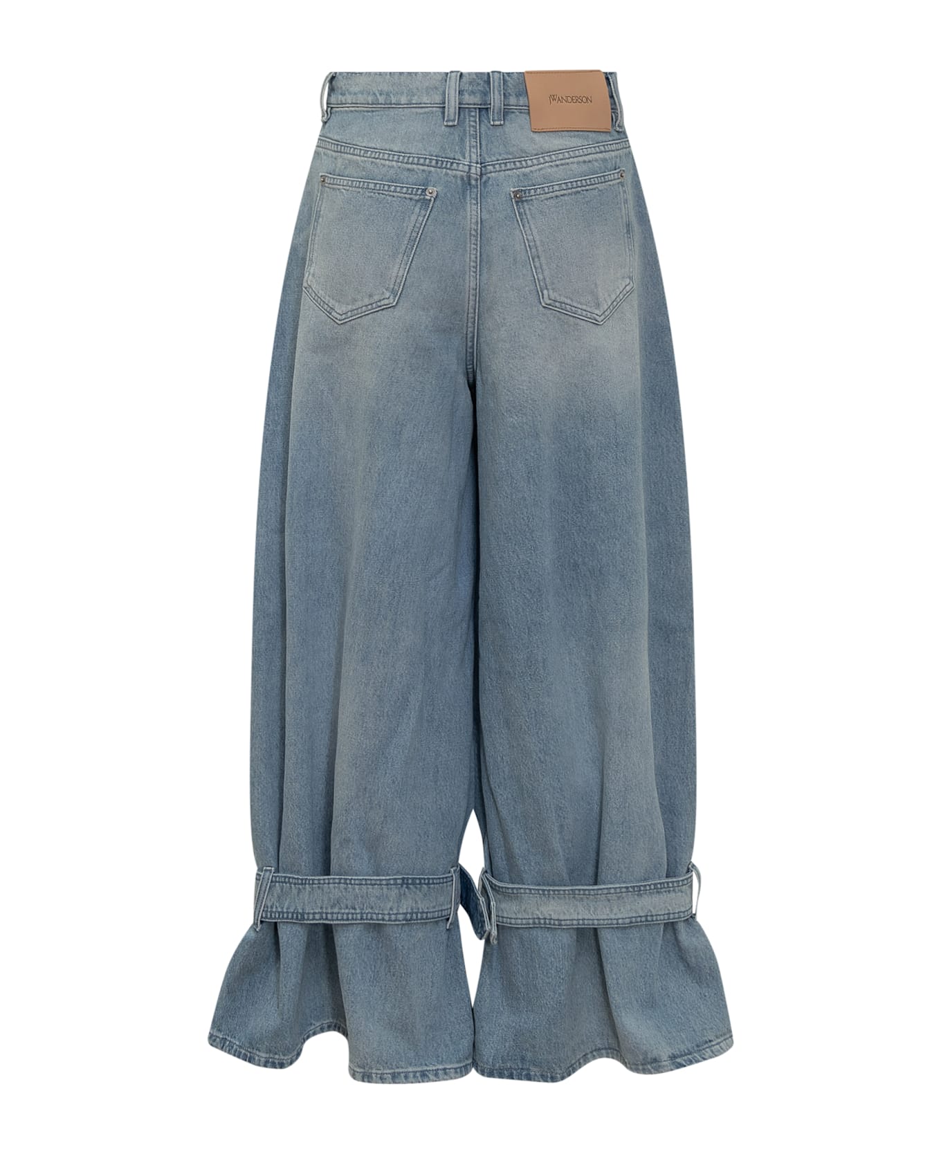 J.W. Anderson Baggy Jeans With Buckle - Light Blue