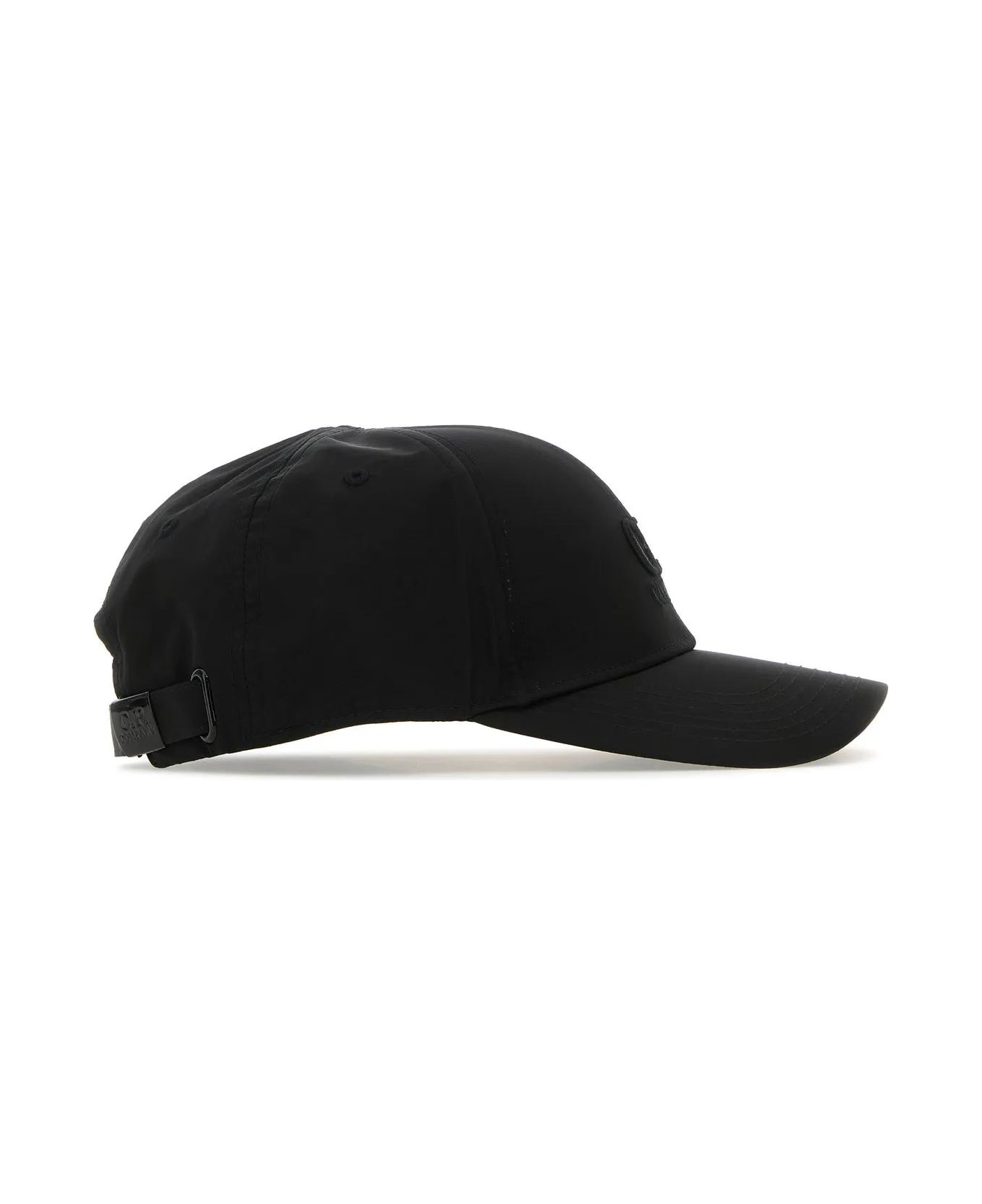 C.P. Company Black Nylon Baseball Cap - BLACK 帽子