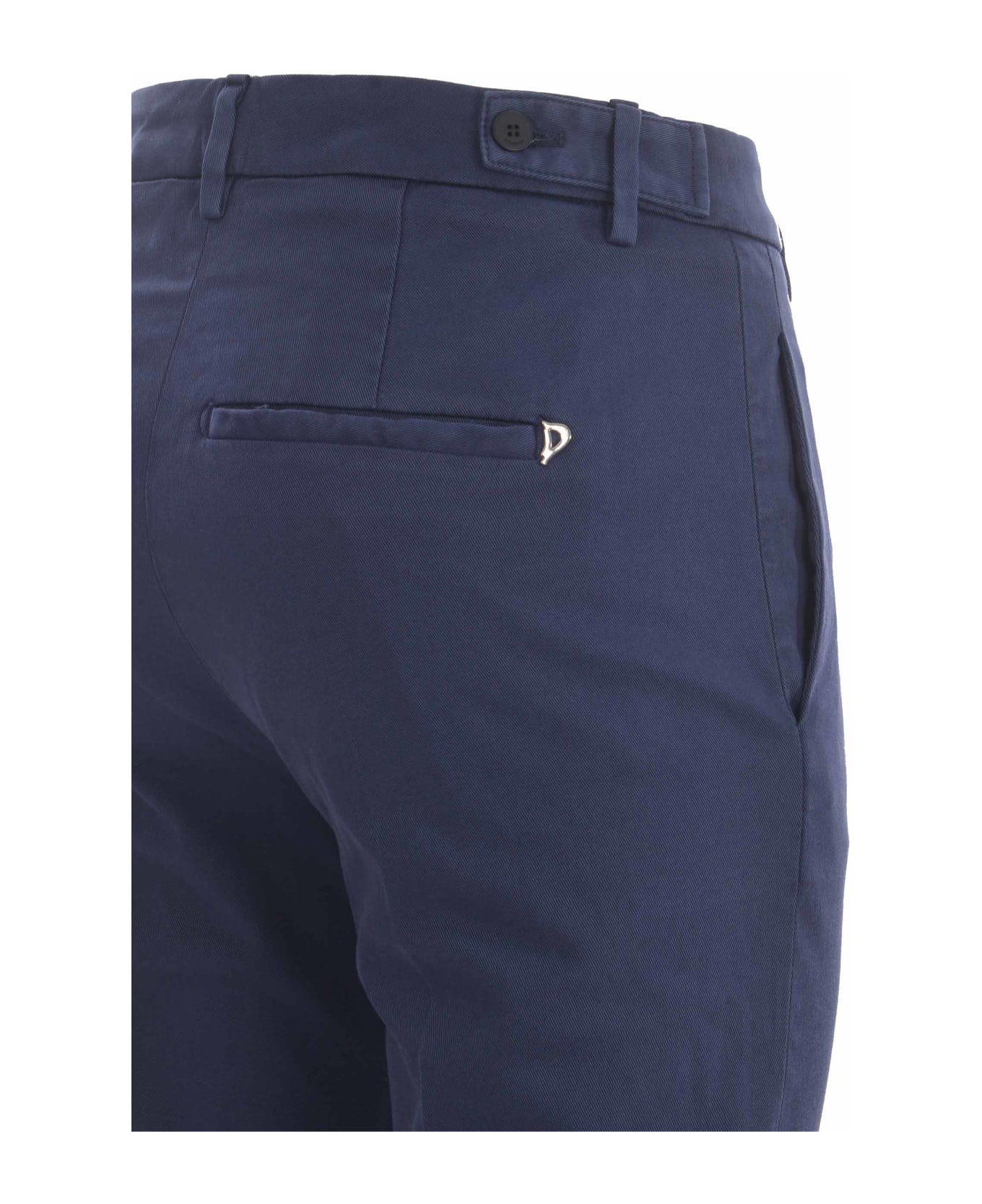 Dondup Trousers Dondup "ariel" In Stretch Cotton - Blu