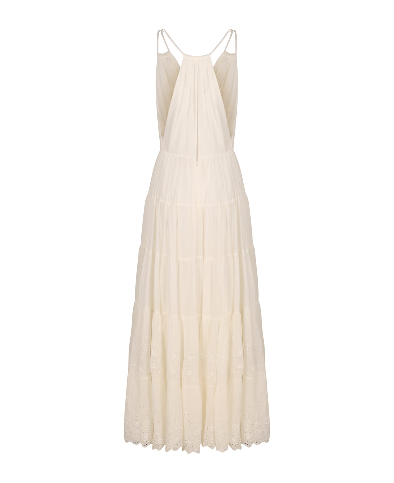 Celine Cotton And Silk Crépon Maxi-dress - Ivory