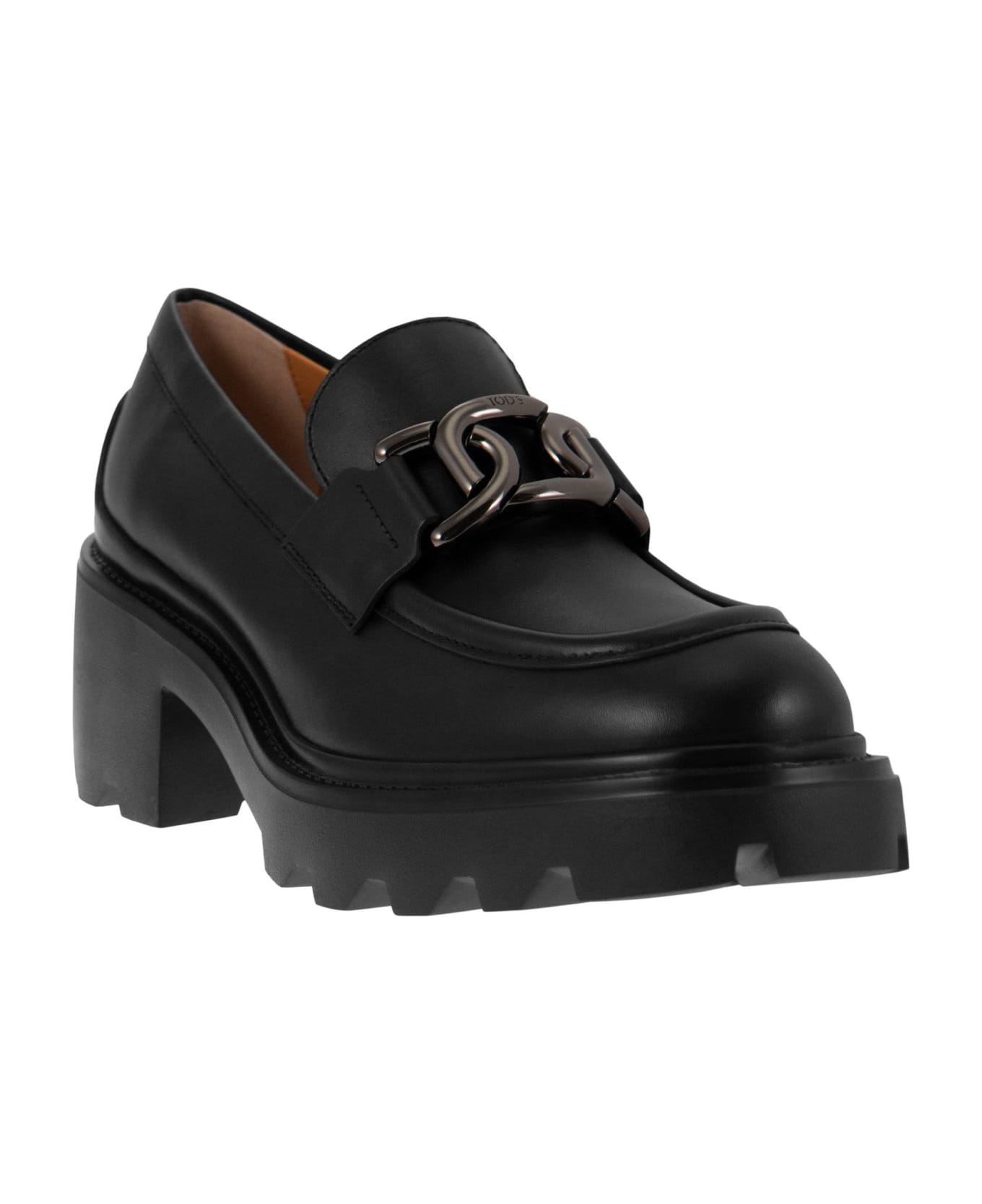 Tod's High Leather Loafer - Black ハイヒール