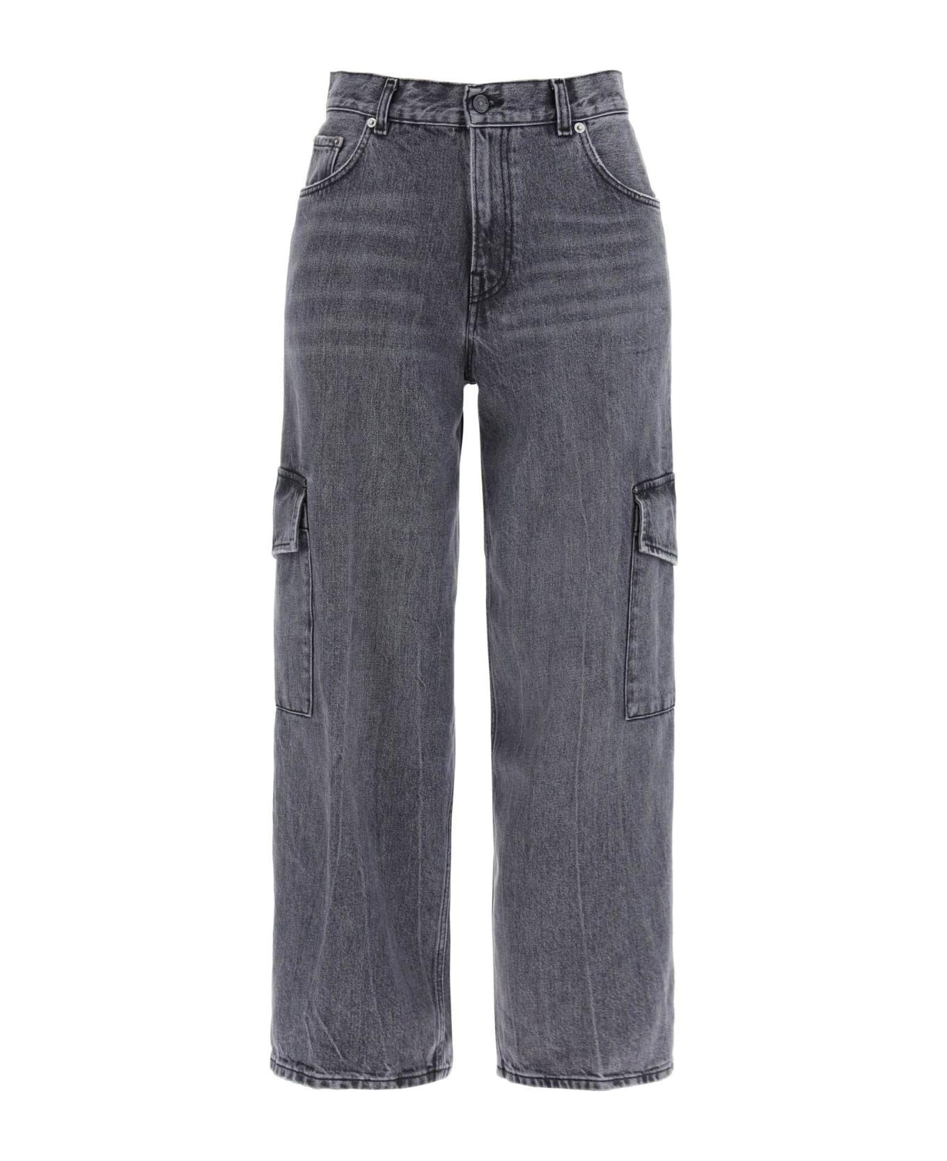 Haikure Bethany Cargo Jeans - MARBLE BLACK (Grey)