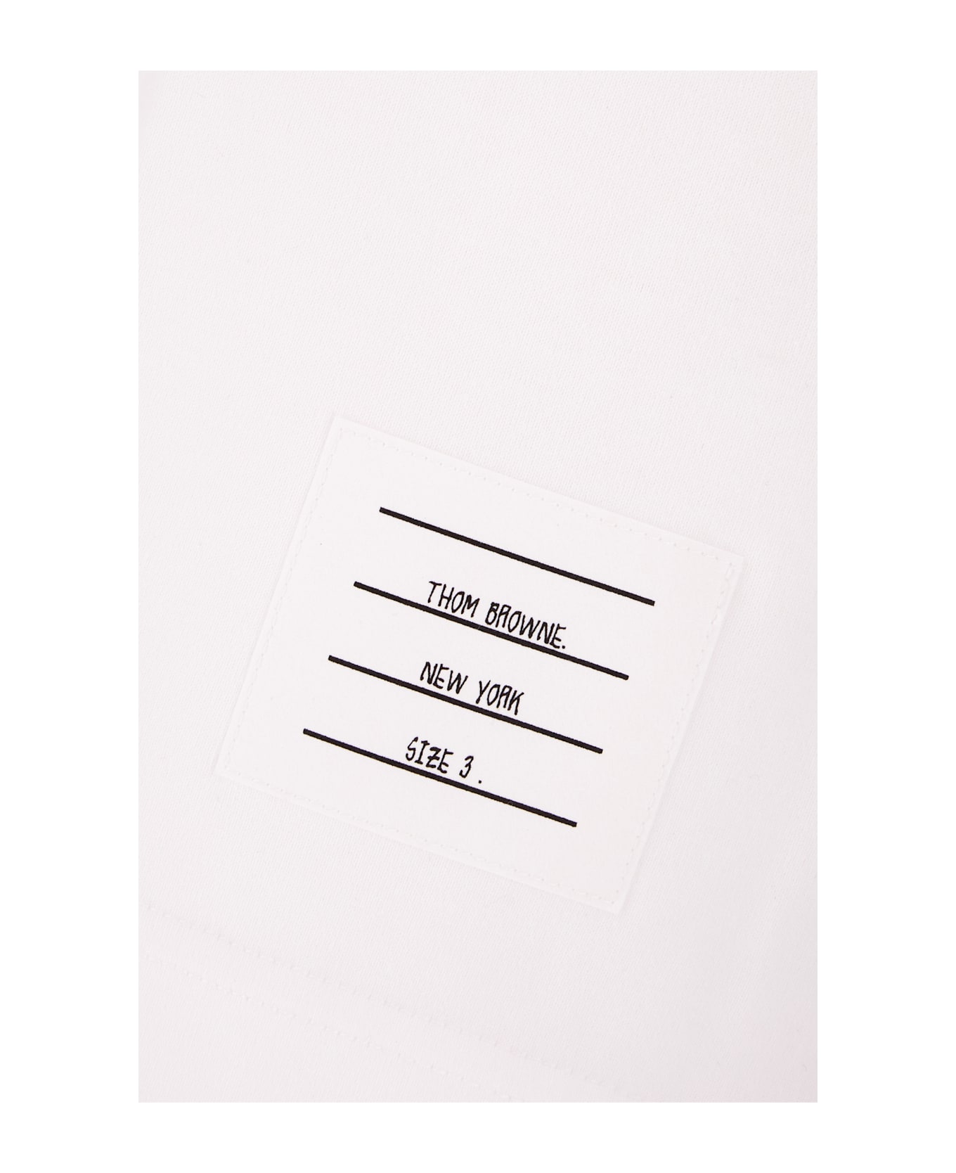 Thom Browne White Cotton T-shirt - WHITE
