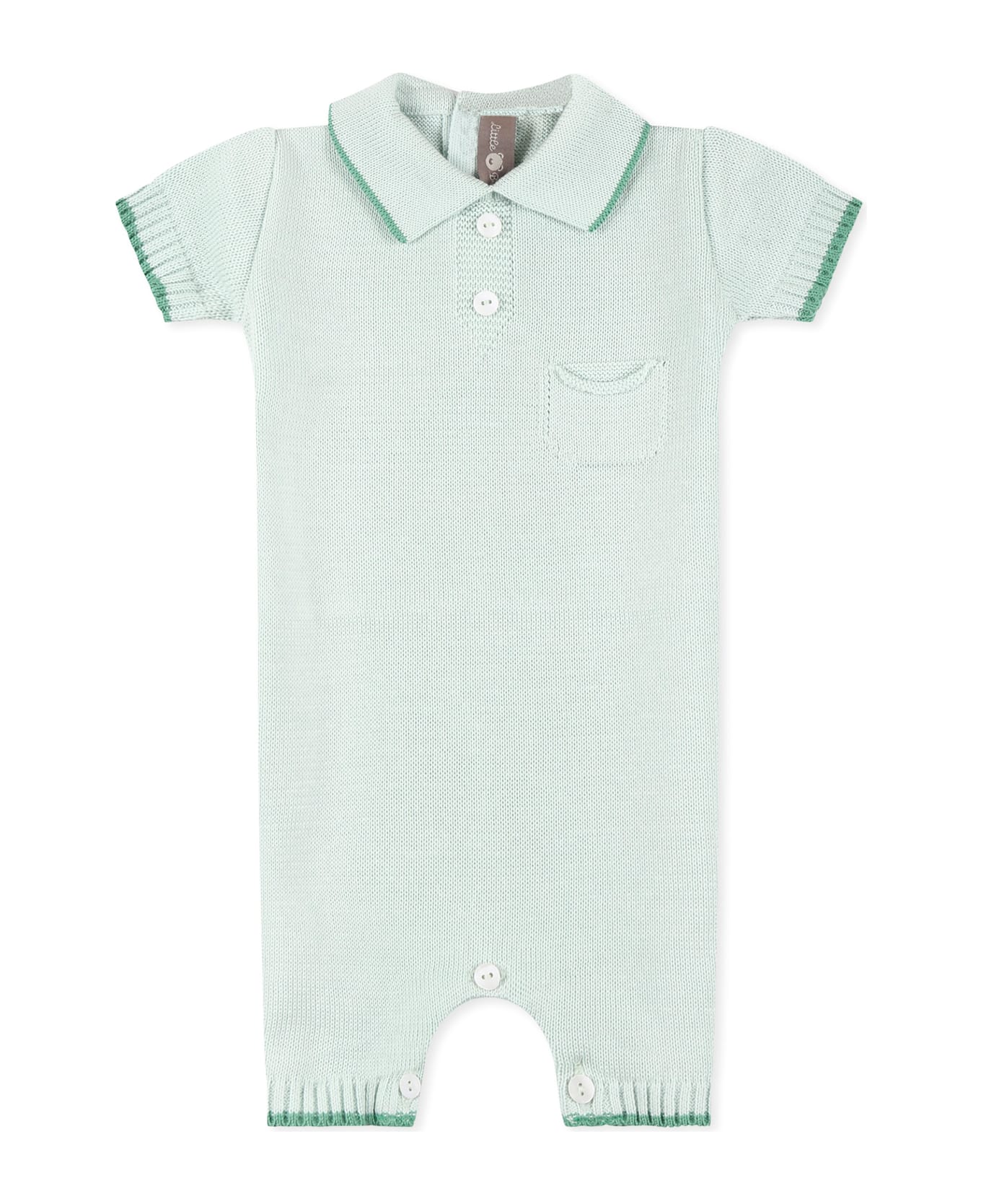 Little Bear Green Romper For Baby Boy - Green