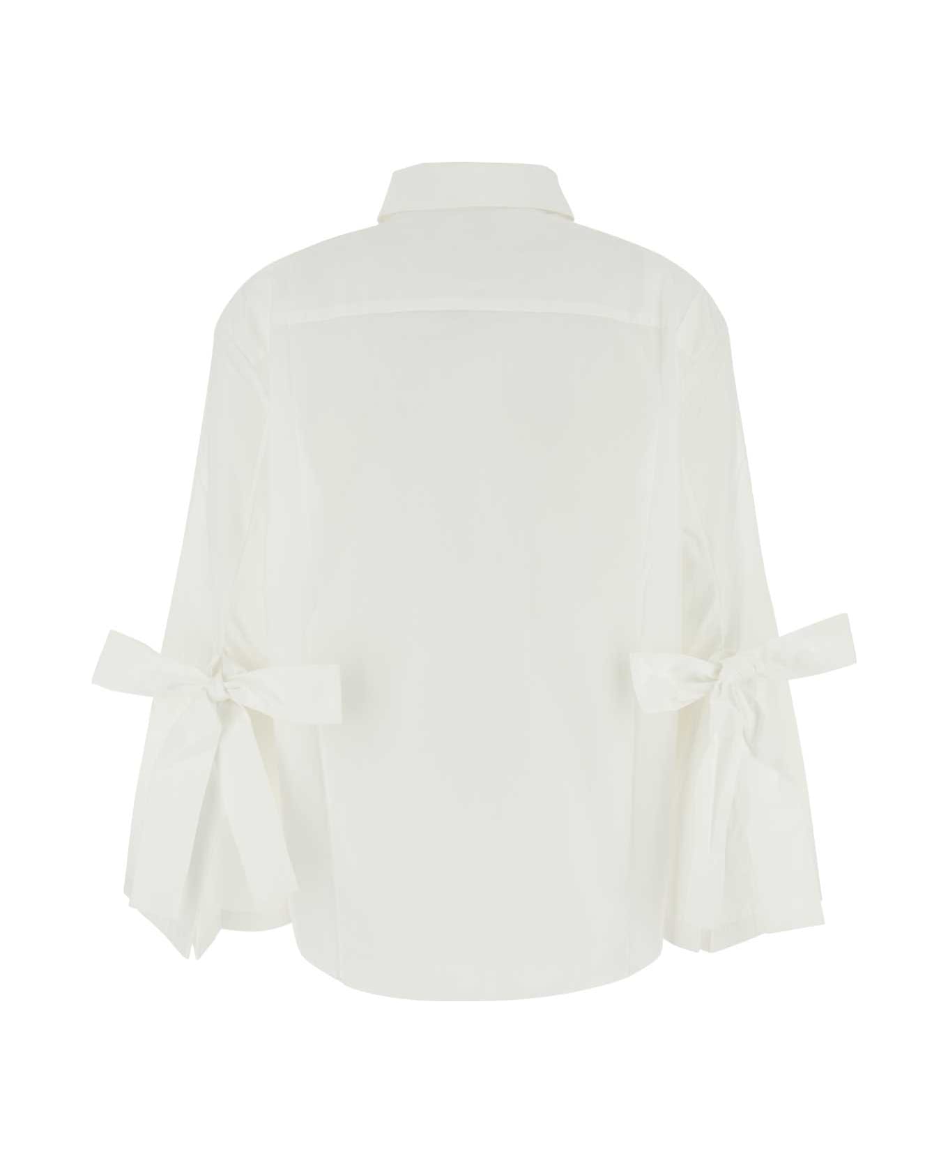 Cecilie Bahnsen White Poplin Oversize Bridget Shirt - WHITE