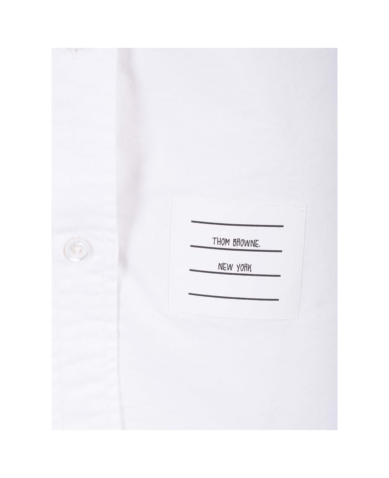 Thom Browne 3/4 Length Shirt Dress - White