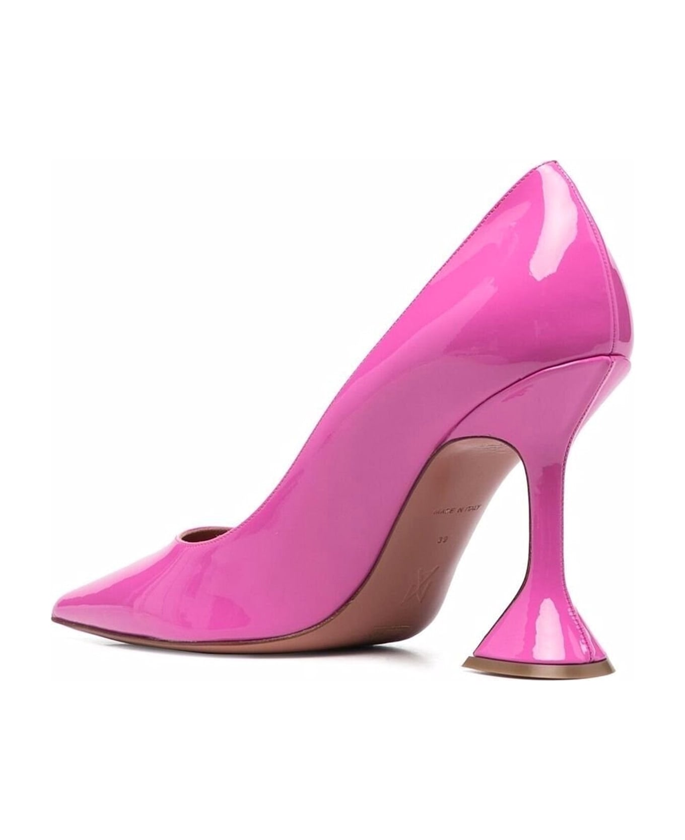 Amina Muaddi Ami Patent Leather Pumps - Pink