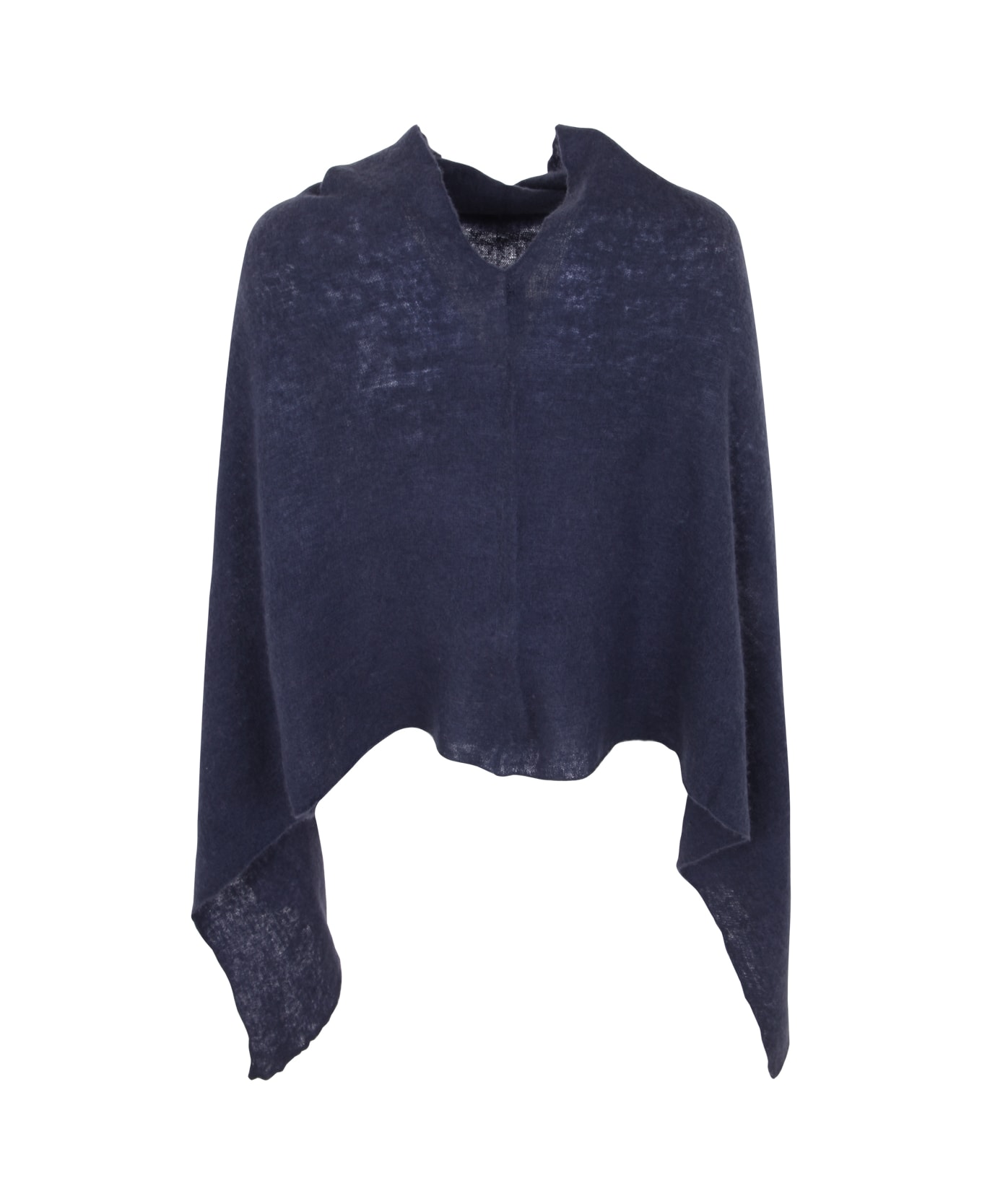 Mirror in the Sky Open Knitted Poncho - Night