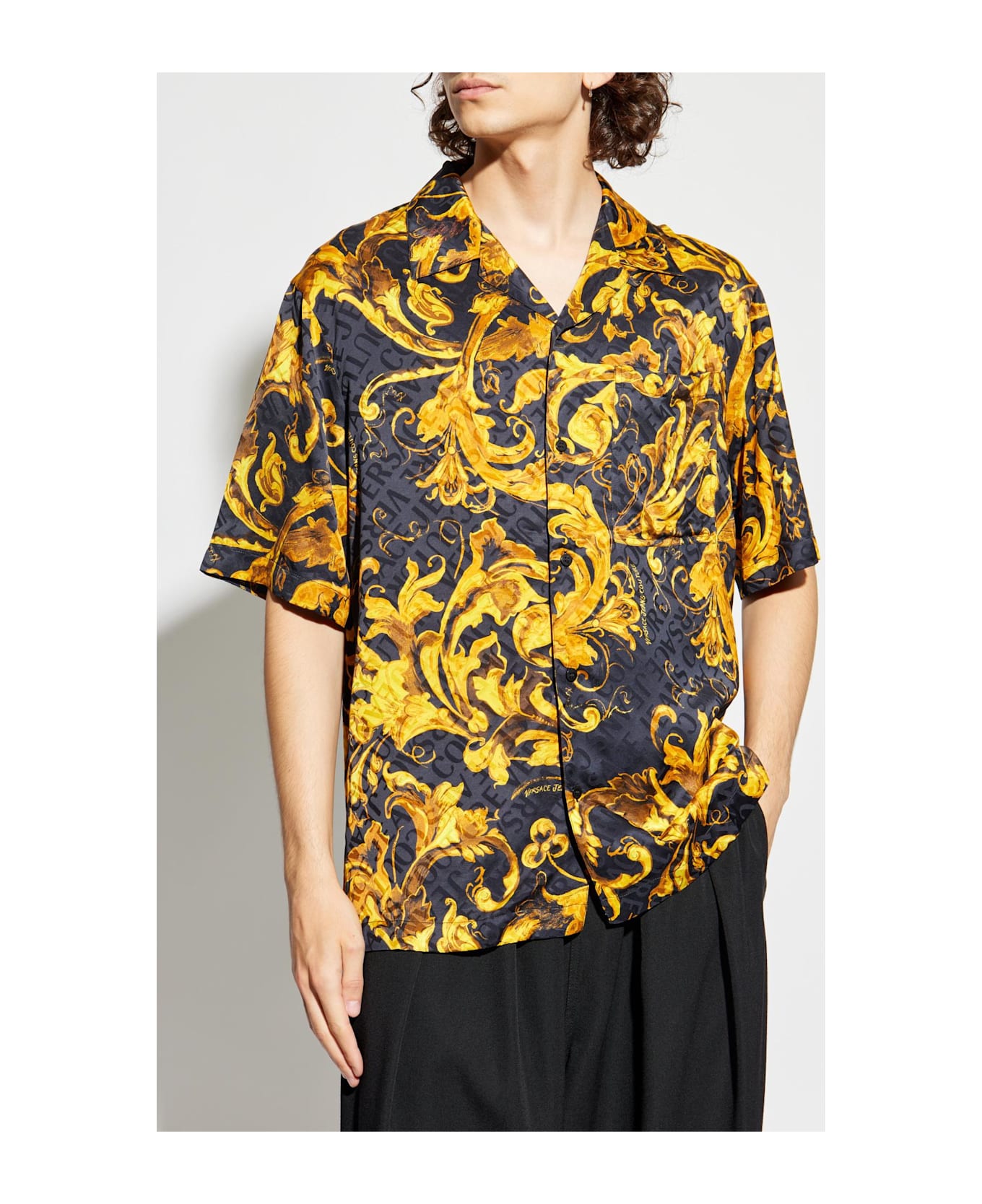 Versace Jeans Couture Patterned Shirt - BLACK