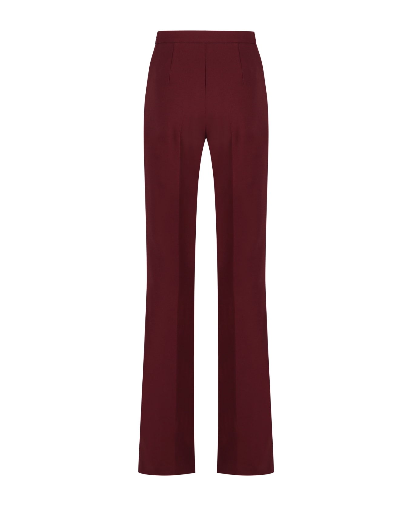 Elisabetta Franchi Crepe Wide-leg Trousers - Burgundy