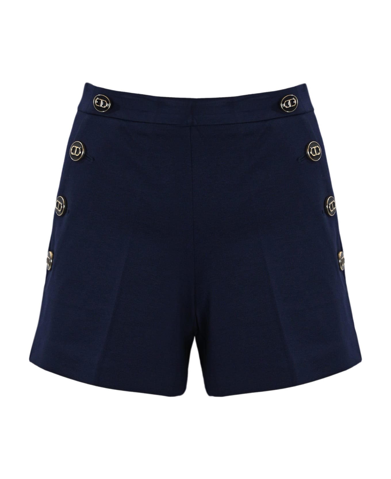 TwinSet Oval T Button Shorts - MID BLU ショートパンツ