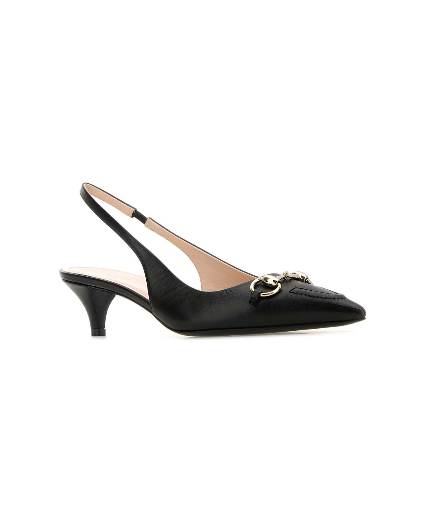 Gucci Black Leather Pumps - NERONERO ハイヒール