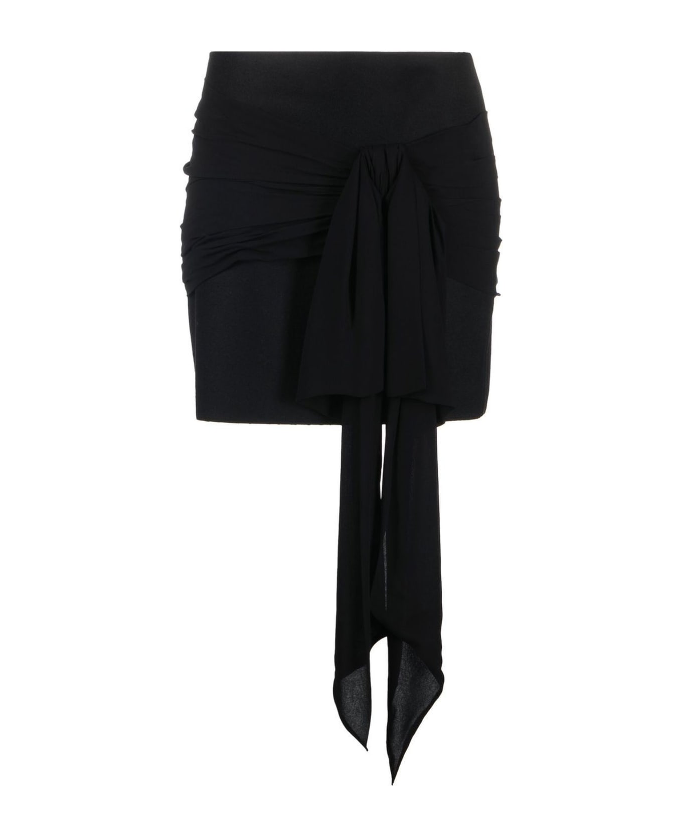 Philosophy di Lorenzo Serafini Black Virgin Wool-cashmere Blend Miniskirt - Black