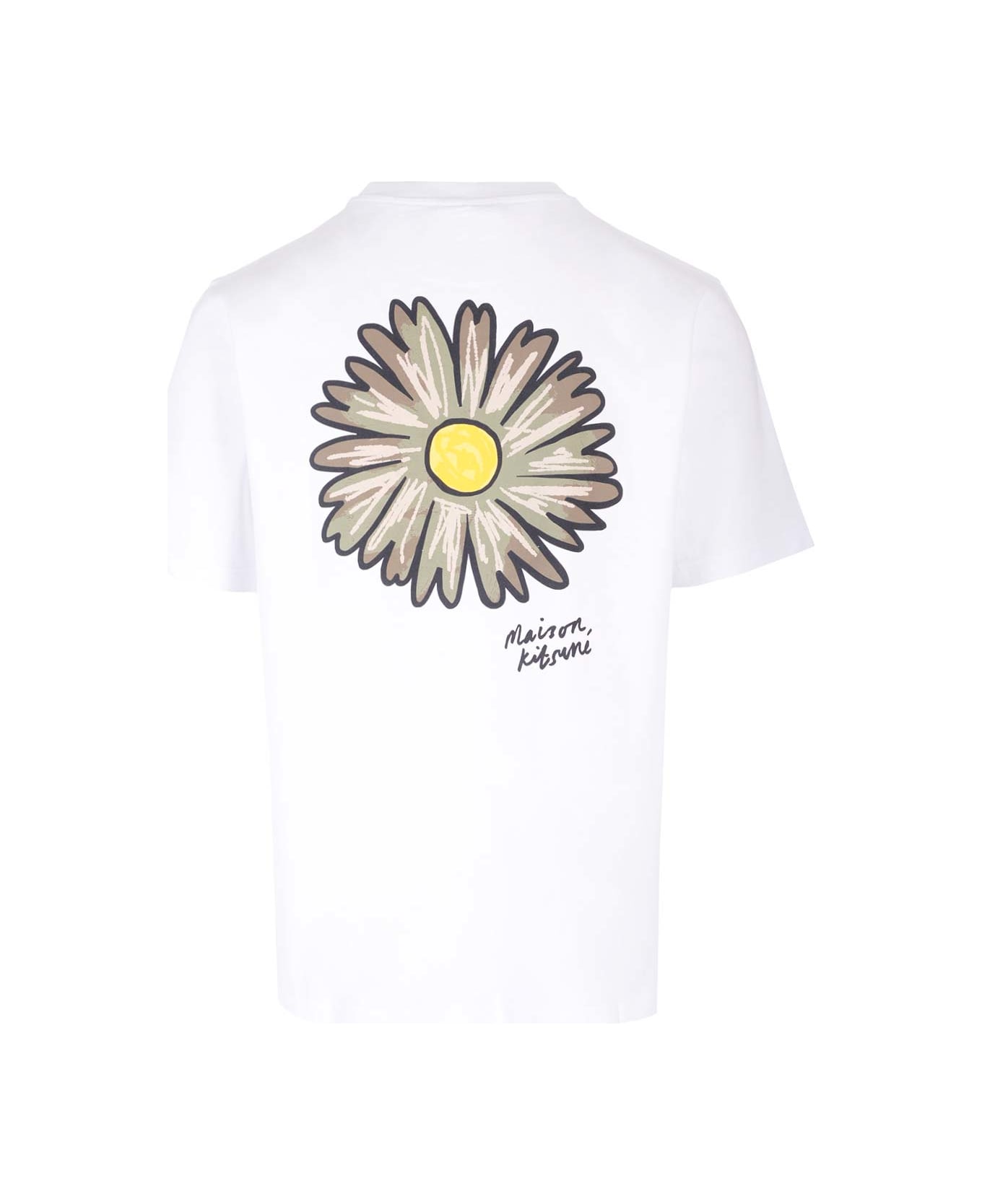 Maison Kitsuné White 'floating Flower' T-shirt - White シャツ