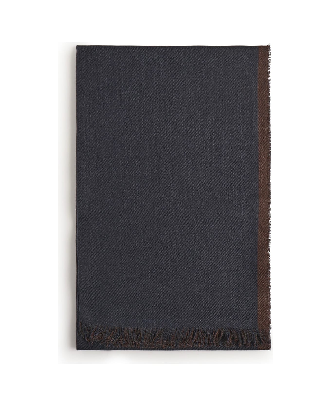 Fay Wool And Silk Scarf - Blue/brown