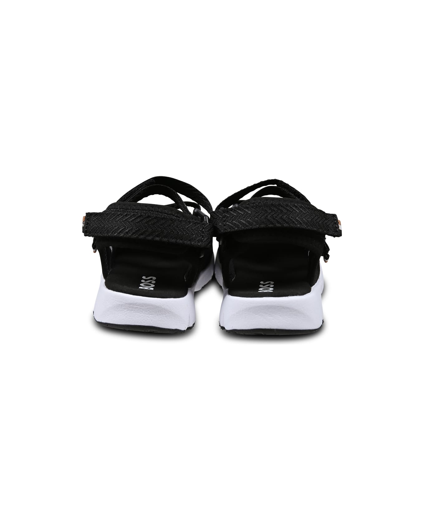 Hugo Boss Black Sandals For Boy With Logo - Black