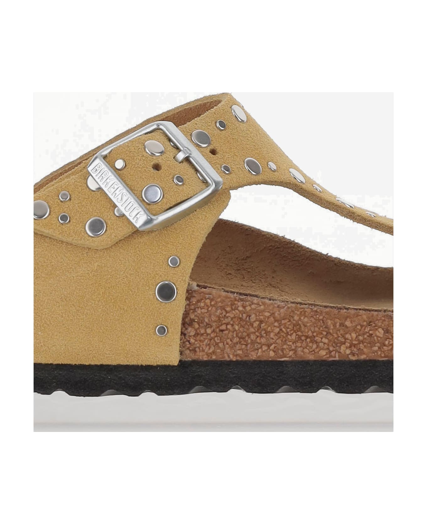 Birkenstock Gizeh Rivet Suede Sandals - Ochre