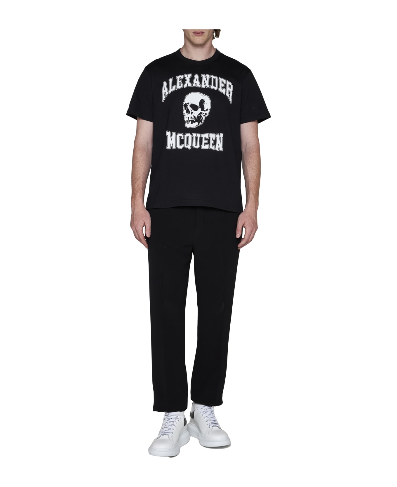 Alexander McQueen Varsity T-shirt - Black White シャツ