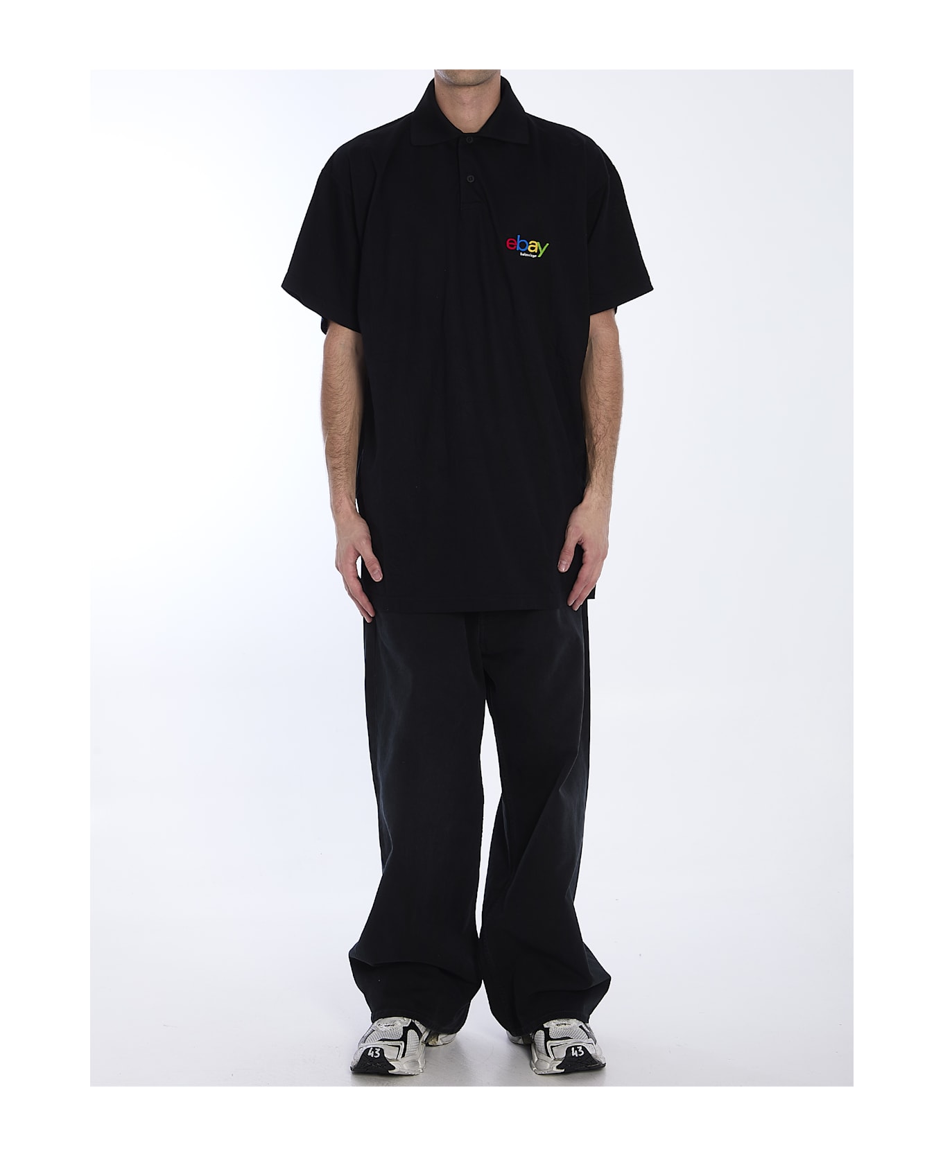 Balenciaga Ebay Polo Shirt - BLACK