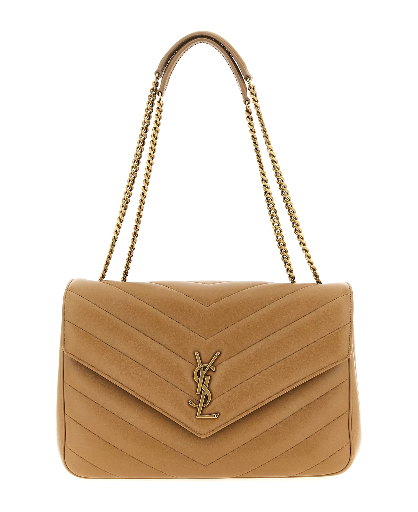 Saint Laurent 
loulou
 Large Shoulder Bag - Beige ショルダーバッグ
