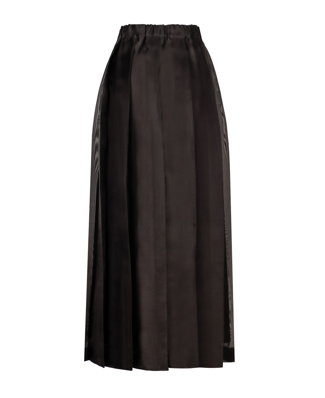 Fabiana Filippi Silk Midi Skirt - black