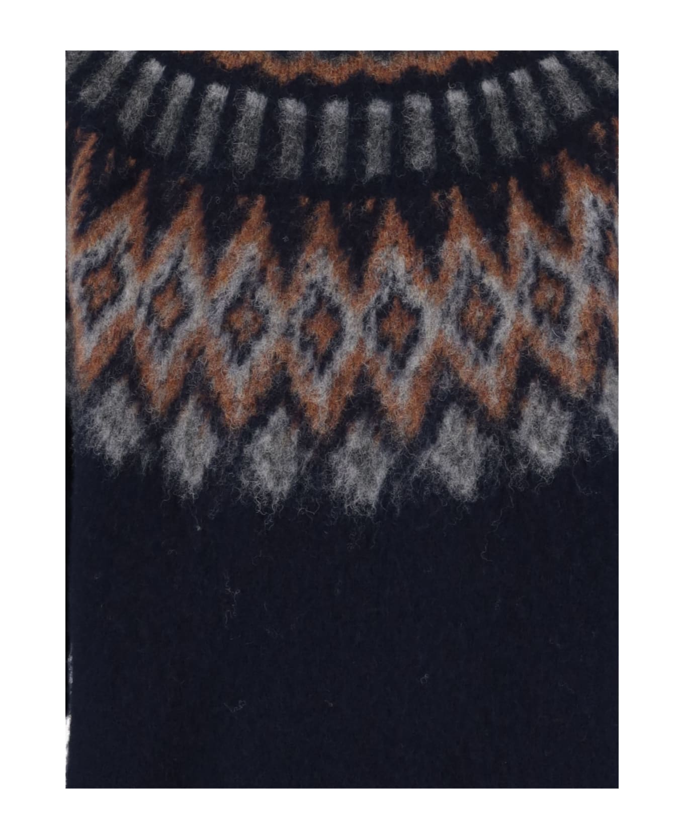 Howlin Wool Sweater With Geometric Pattern - Blue