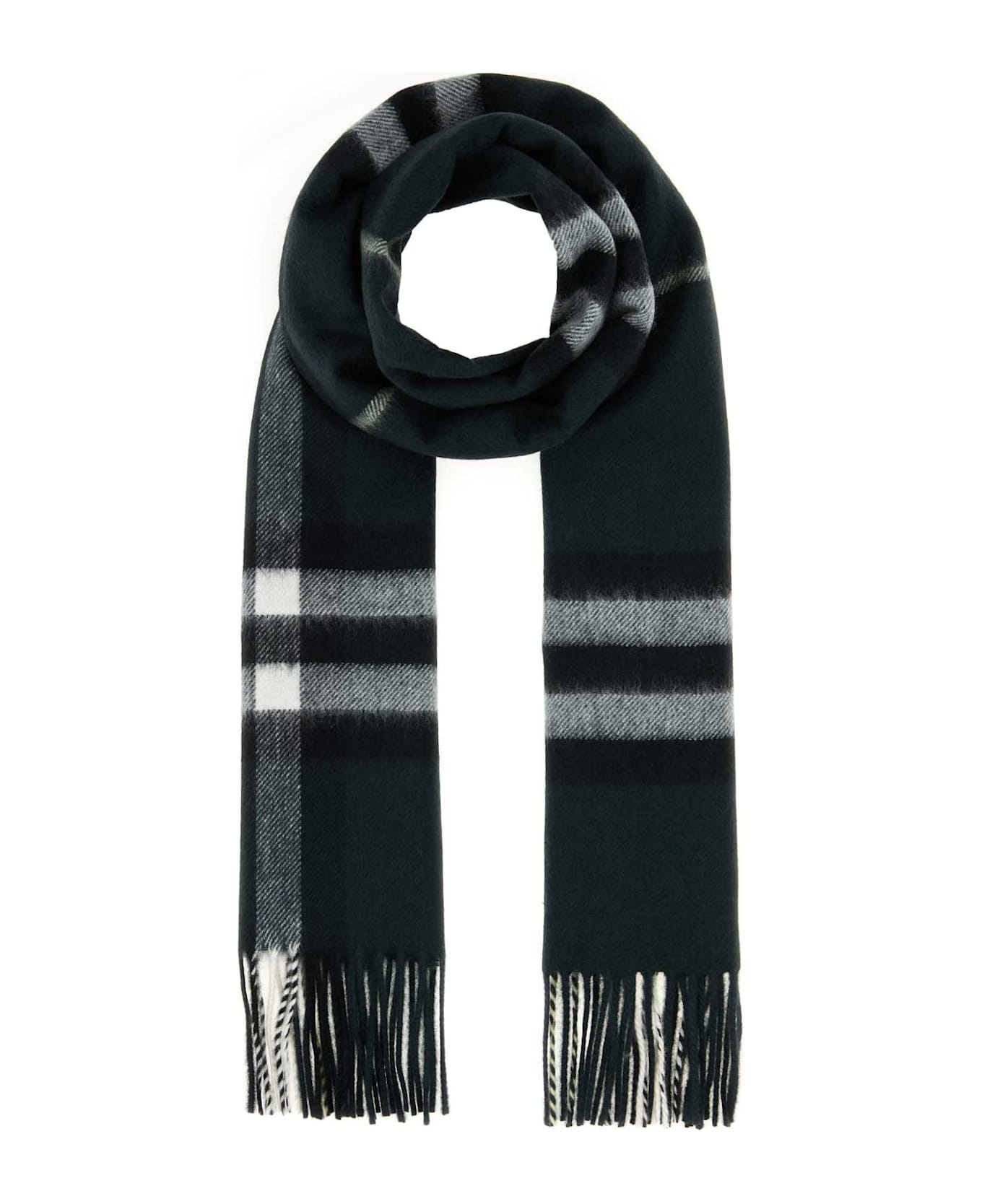 Burberry Embroidered Cashmere Scarf - BLACK