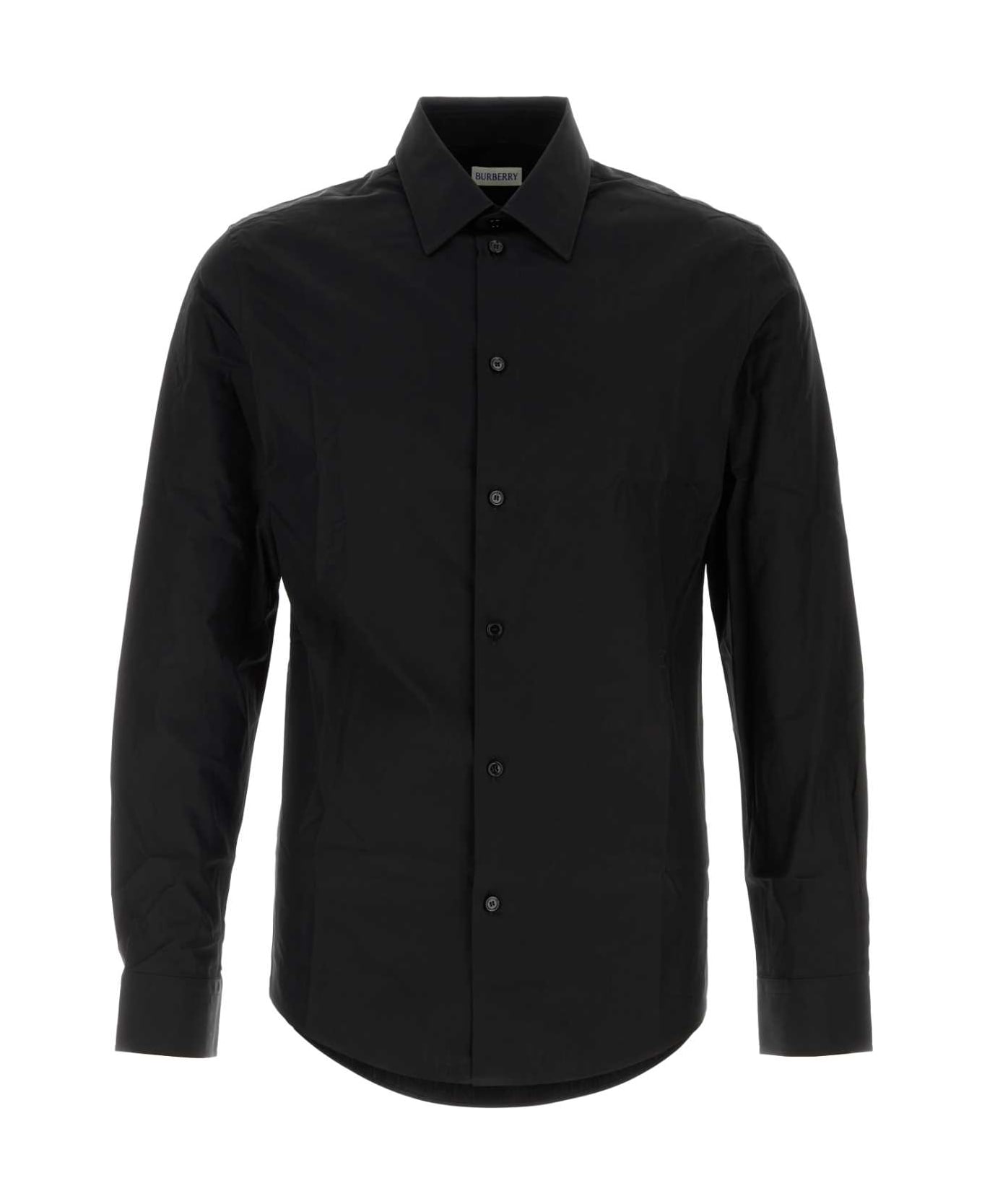 Burberry Black Poplin Shirt - BLACK