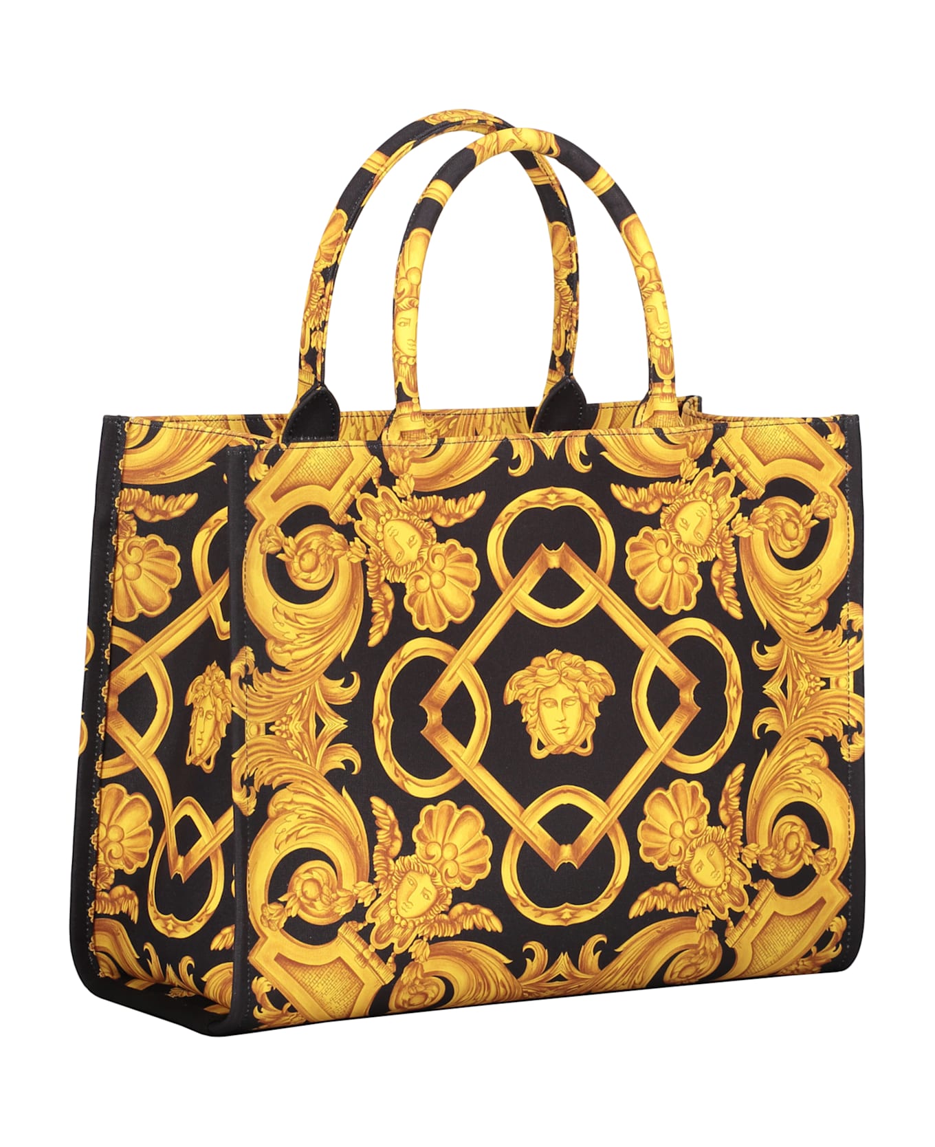 Versace Canvas Tote Bag - black