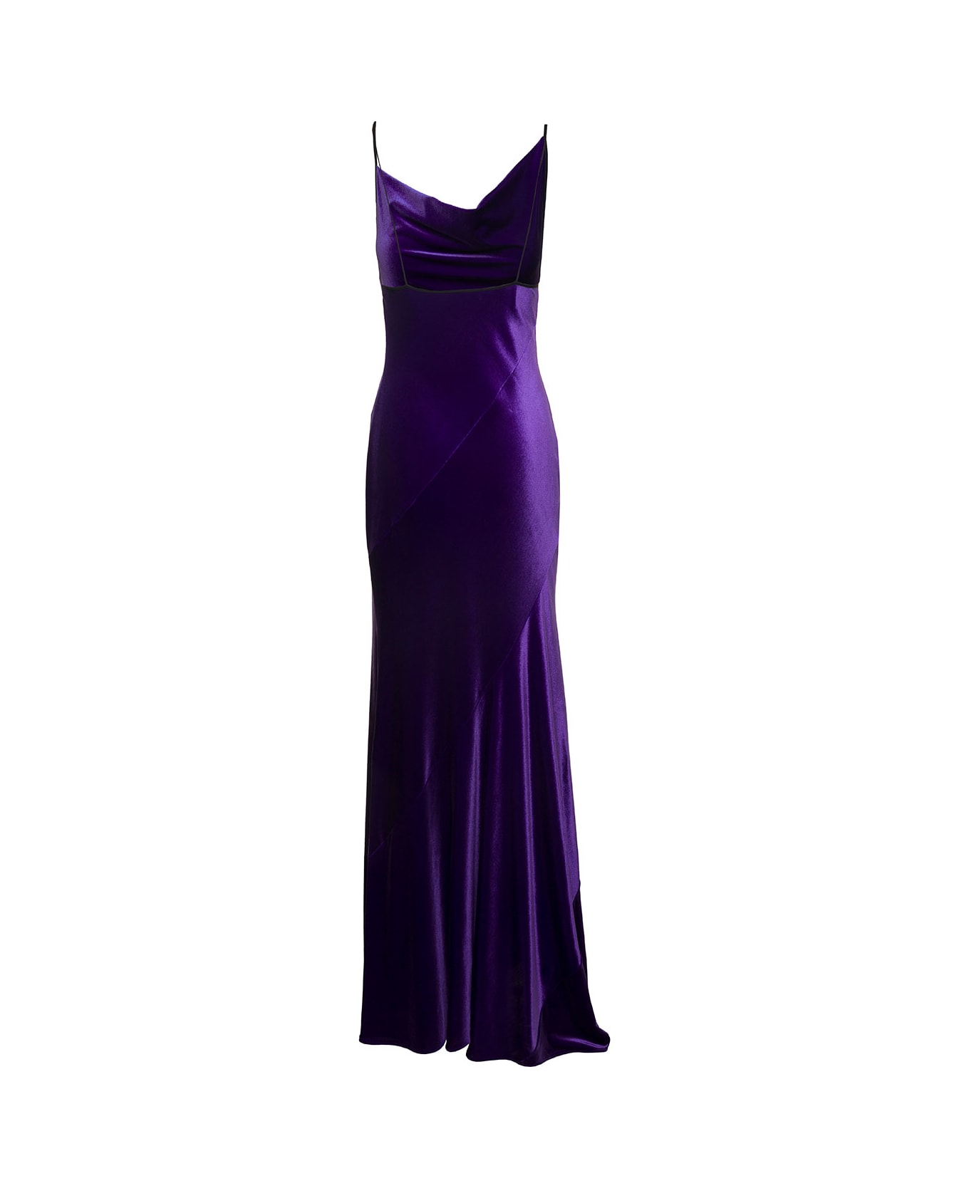 Philosophy di Lorenzo Serafini Velvet Long Dress - Purple