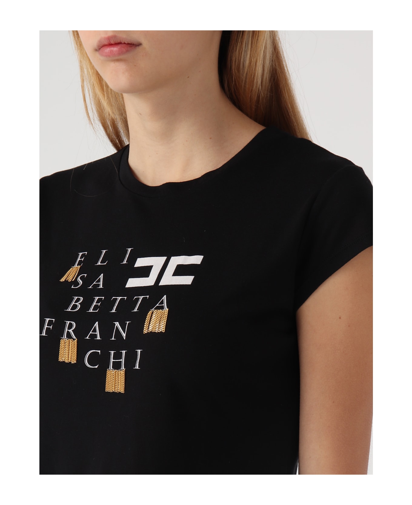 Elisabetta Franchi Modal T-shirt - NERO