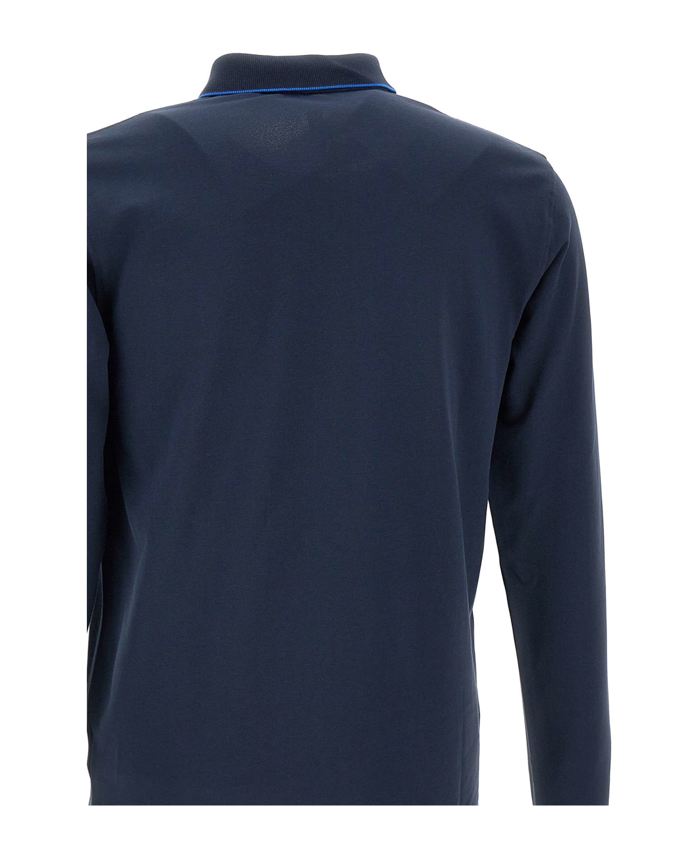 Sun 68 "small Stripes" Cotton Polo Shirt - BLUE ポロシャツ