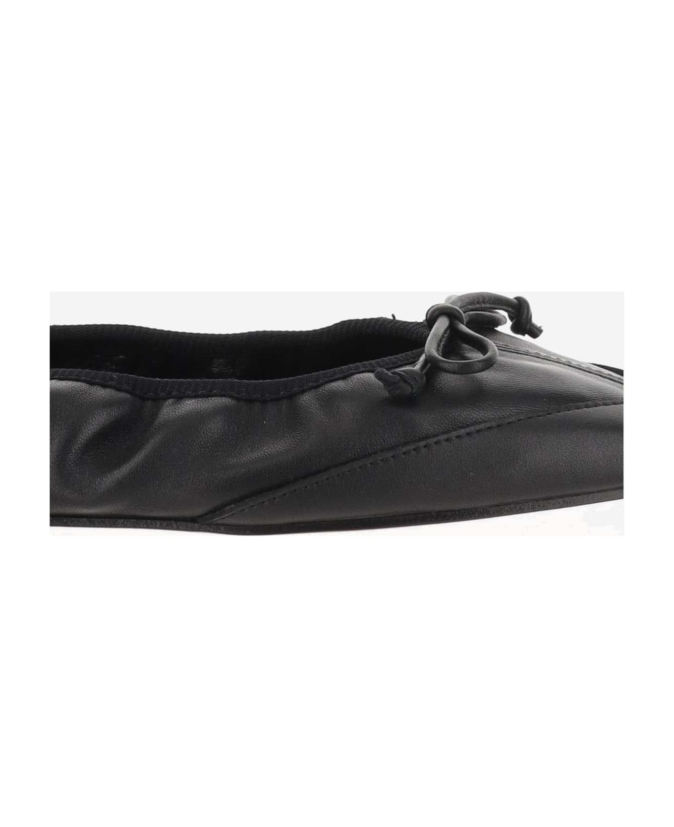 Armarium Camilla Leather Ballet Flats - Black