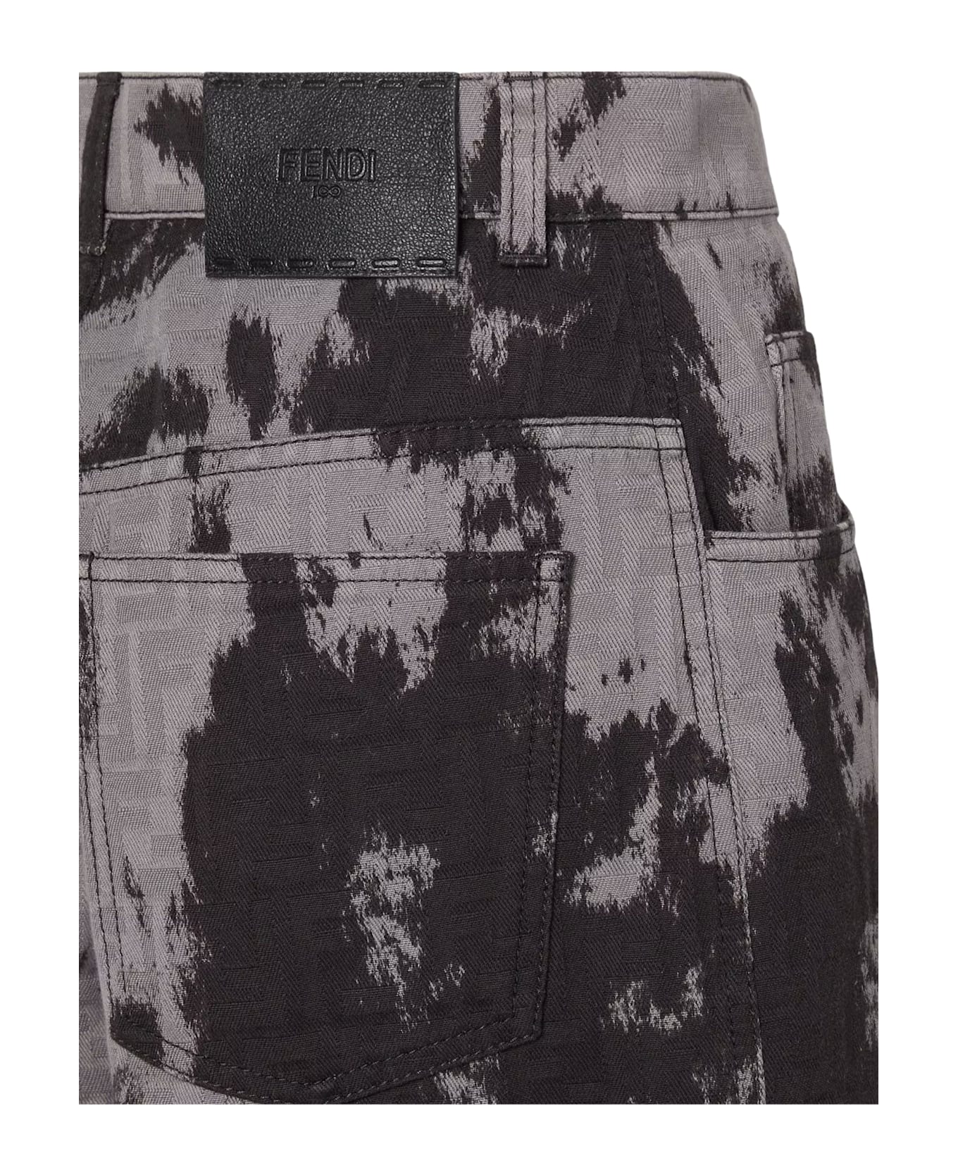 Fendi Jeans With Ff Animalier Print