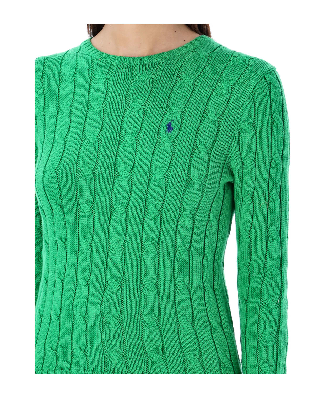Polo Ralph Lauren Cable-knit Cotton Crewneck Sweater - PREPPY GREEN