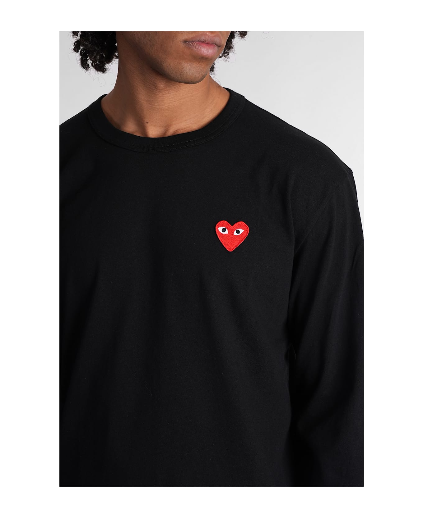 Comme des Garçons Play T-shirt In Black Cotton - BLACK